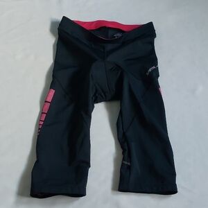 Womens Juniors  Black and Pink‎ Cycling Shorts Si,e 2XL